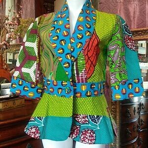 Anna teiko. African print patch work jacket